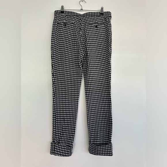 Anthropologie Black and White Checkered Cropped Pants - Picture 5 of 11